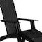 Flash Furniture Modern Black Wide Slat Adirondack Chair & Ottoman JJ-C14509-14309-BK-GG - alternate 4